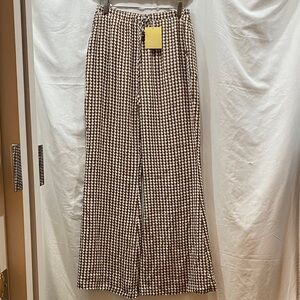 Charlie Holiday Brown and White Patterned Skirt
